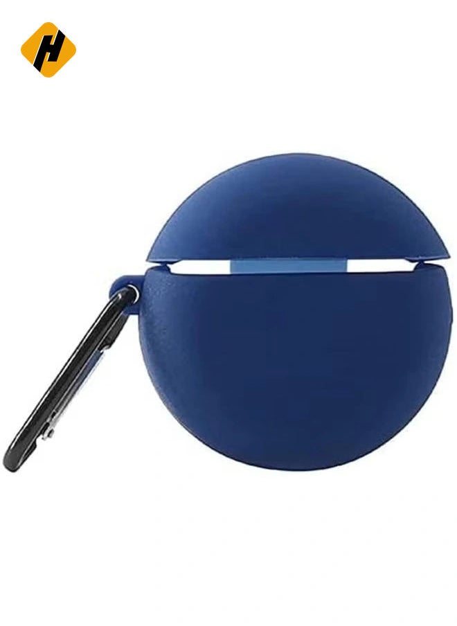 HuHa Silicone Case Cover for Huawei FreeBuds 3 - Anti-Shock Full Protection with Carabiner and Charging Port Accessibility - Blue  - Image 2