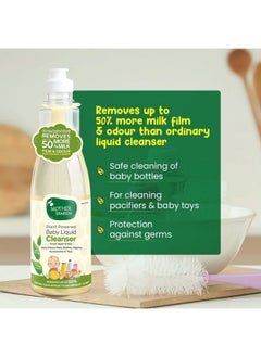 Mother Sparsh Natural Baby Liquid Cleanser (Powered By Plants) Cleanser For Baby Bottles Nipples Accessories And Toys Refill Pack (500Mlx3)  - Image 3