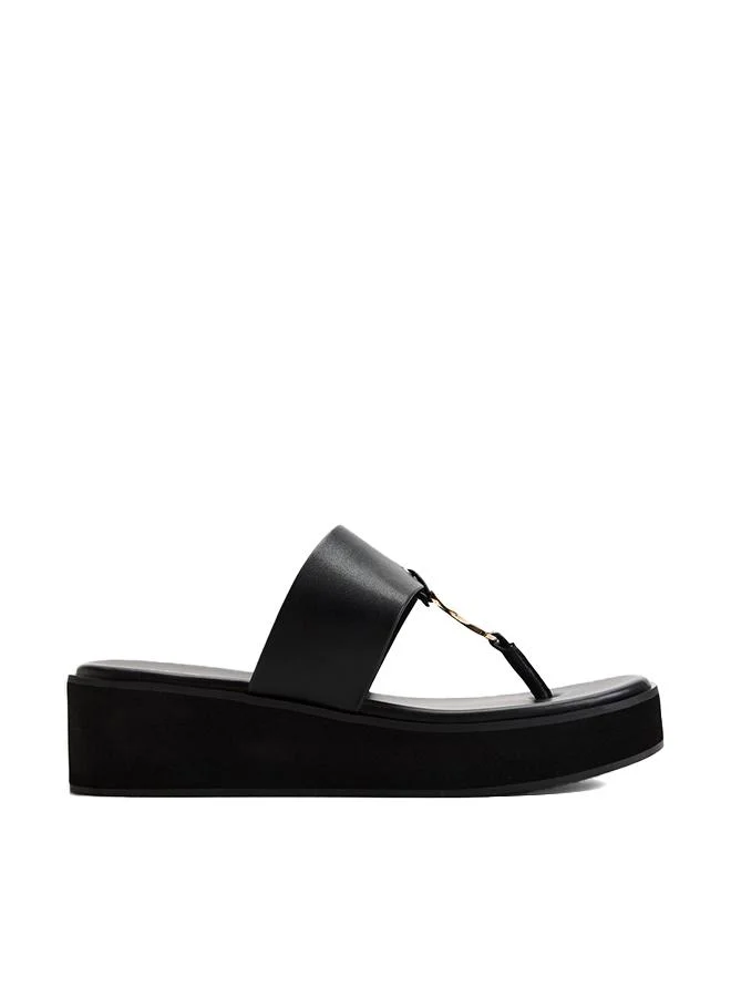 Trenala Ladies Black Beach Sandals