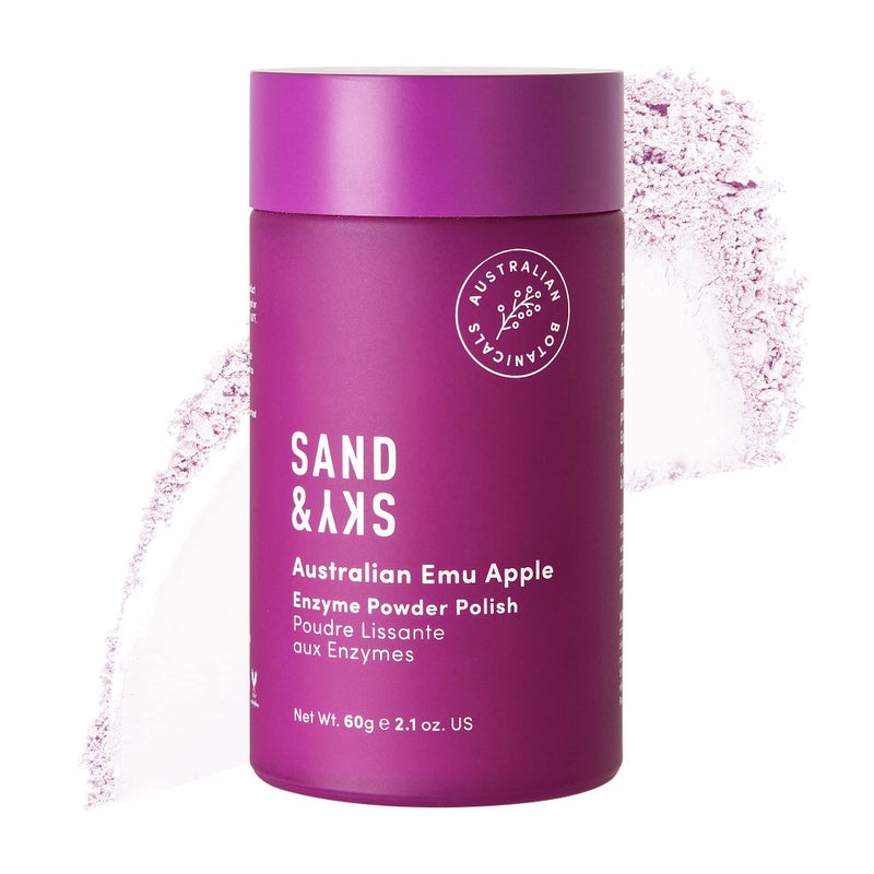 Sand & Sky Australian Glow Berries Enzyme Powder Polish Face Peel. Enzyme Exfoliator, Facial Cleanser and Exfoliating Face Wash Skin Care. - Image 1