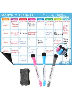 NIBEMINENT Magnetic Dry Erase Whiteboard White/Blue 