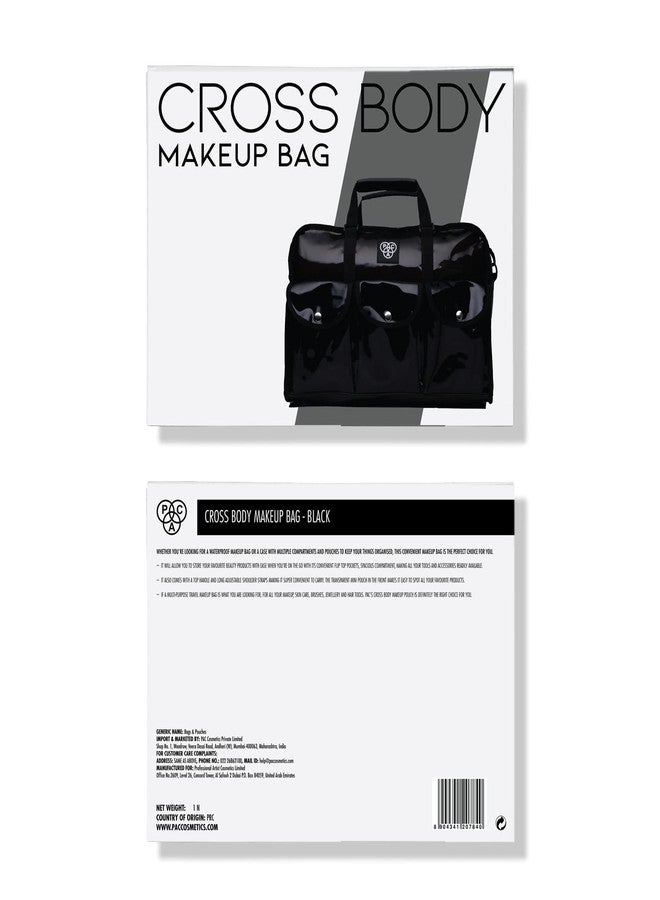 PAC Cross Body Makeup Bag (Black) - Image 3