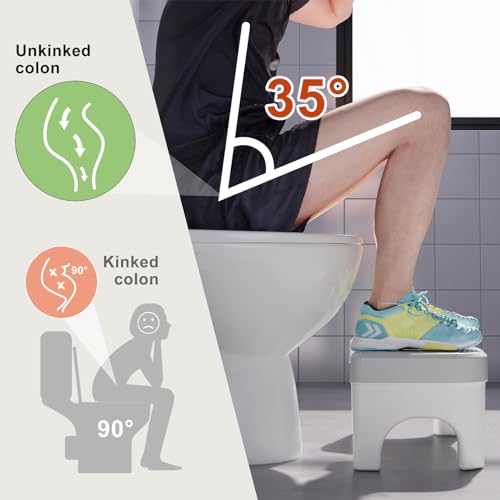 Recximi Squatting Toilet Stool for Adults, 7 Inch Poop Stool Squat Adult, Non-Slip Potty Stool for Pooping, Portable Toilet Step Foot Rest for Bathroom - Image 2
