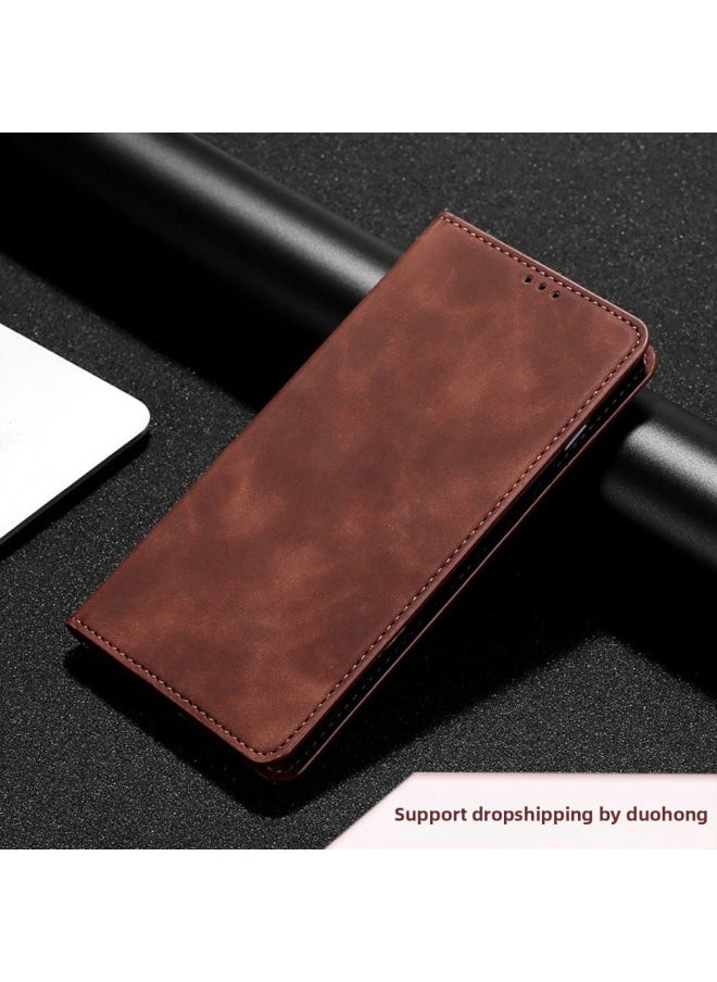 Generic - Applicable To For SamsungA22 5G Magnetic Mobile Phone Case Card-inserting Line A52 Drop-resistant Case A21S Flip Mobile Phone Leather Case-Color:Blue-Applicable Model:For SamsungXcover 5 - Image 1