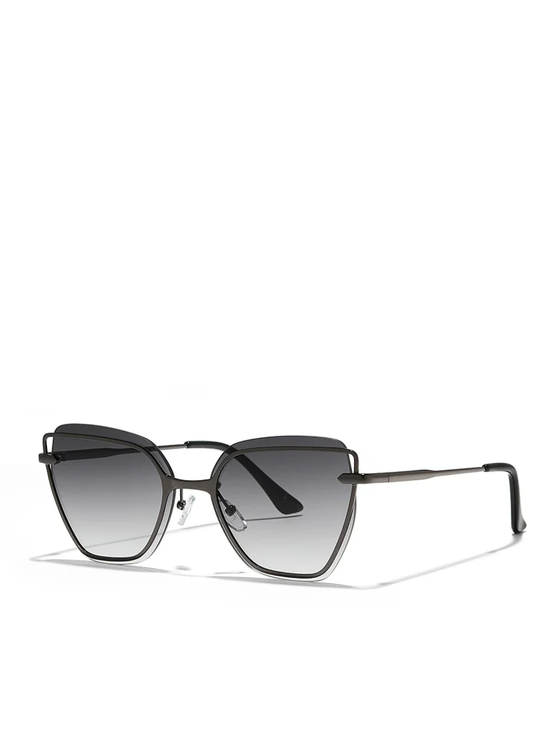 Blackout BlackOut by eyewa STARLIGHT Women's Cat Eye Sunglasses, Gray/Black