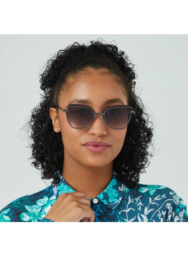 Blackout BlackOut by eyewa STARLIGHT Women's Cat Eye Sunglasses, Gray/Black