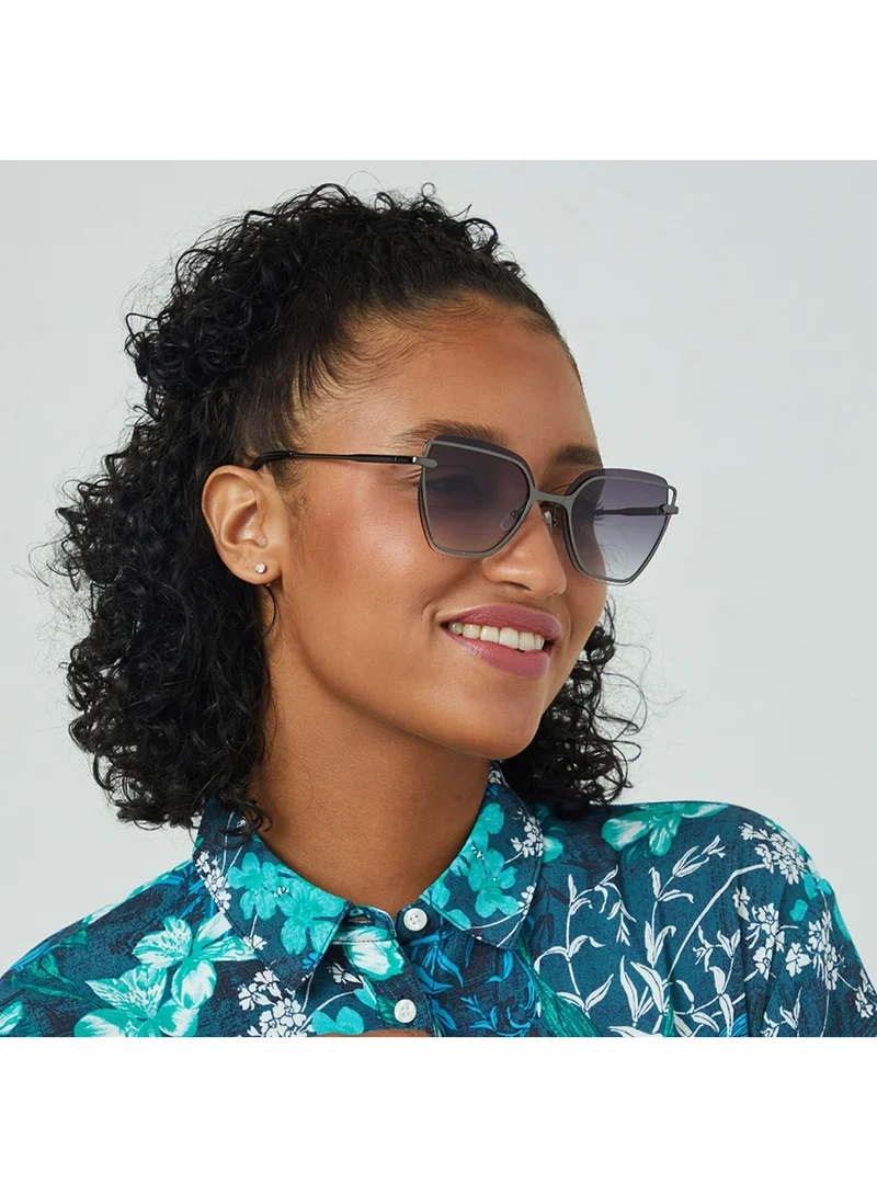 Blackout BlackOut by eyewa STARLIGHT Women's Cat Eye Sunglasses, Gray/Black