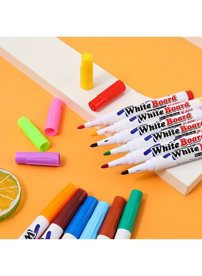 12 Color Washable Whiteboard Markers Set with Floating Spoon Non Toxic - Image 5