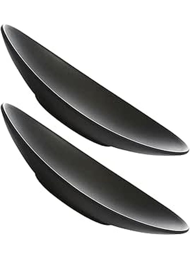 Black Melamine Sushi Plates Set Of 2 Snack Trays For Appetizers Desserts - Image 1