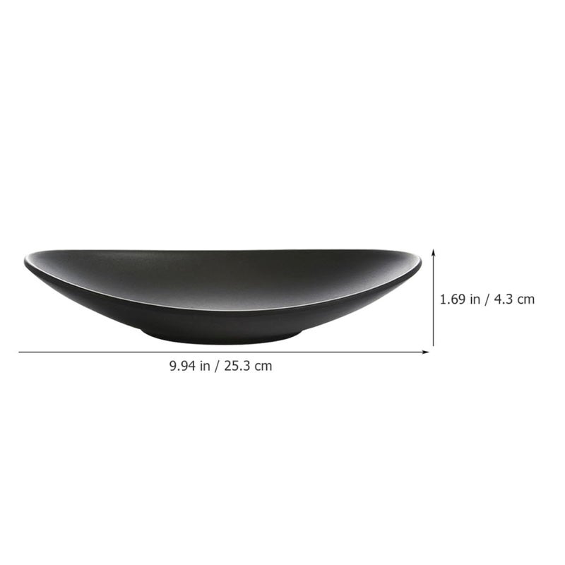 Black Melamine Sushi Plates Set Of 2 Snack Trays For Appetizers Desserts - Image 3