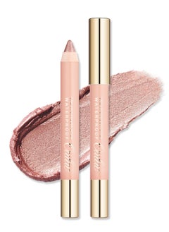 Nude Champagne Eyeshadow Stick - Shimmer Eye Shadow Pencil for Highlighter, Waterproof & Long Lasting, Blendable Glitter Eye Makeup, Vegan & Cruelty-Free 3.8g - Golden Hour - 11