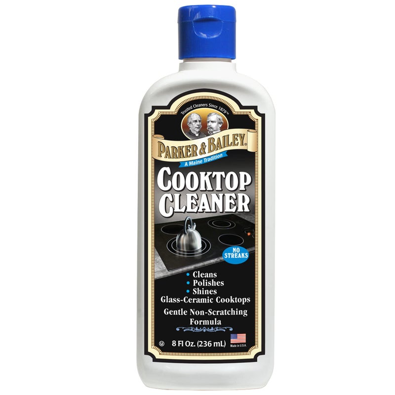 Parker & Bailey Cooktop Cleaner â€“ Non-Scratch Formula for Glass and Ceramic Stovetops, Removes Grease and Residue, Restores Shine, 8 oz - Image 1