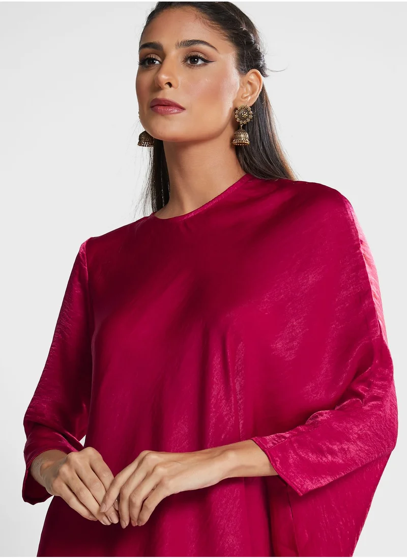 The Arab Crab Embroidered Asymmetrical Dress