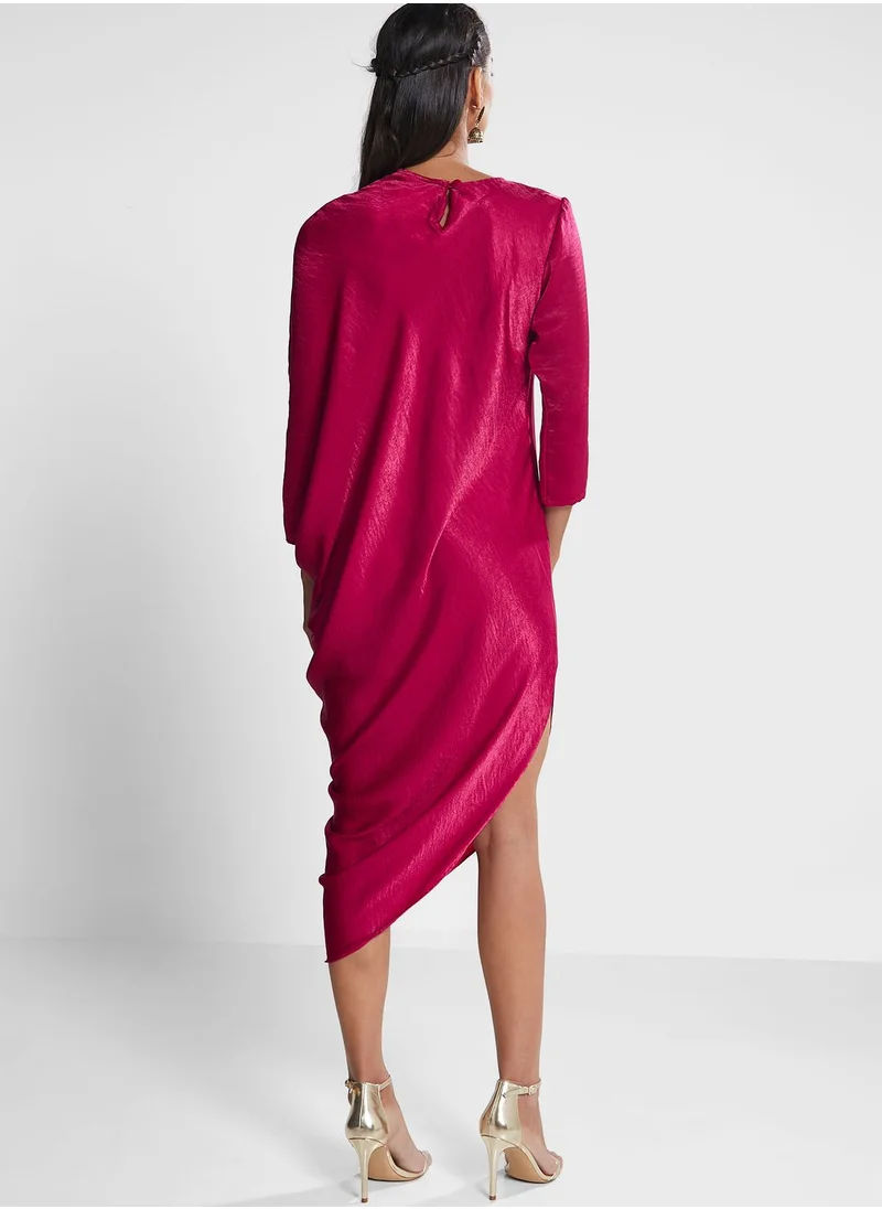 The Arab Crab Embroidered Asymmetrical Dress