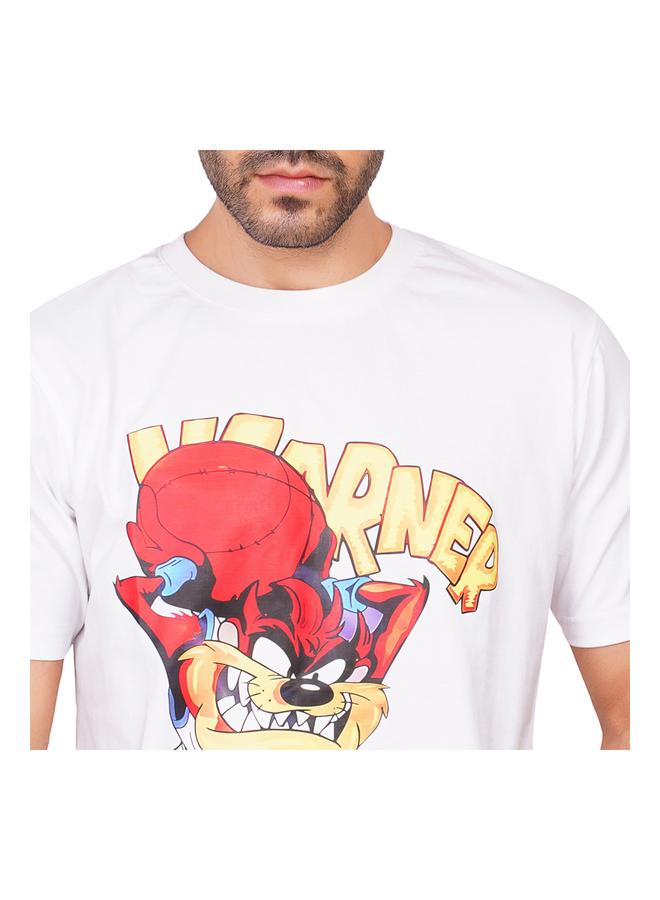 كوب تي شيرت جيرسيه مطبوع كوب 24/1 مقاس سمول - أبيض - 1001008 - Image 2