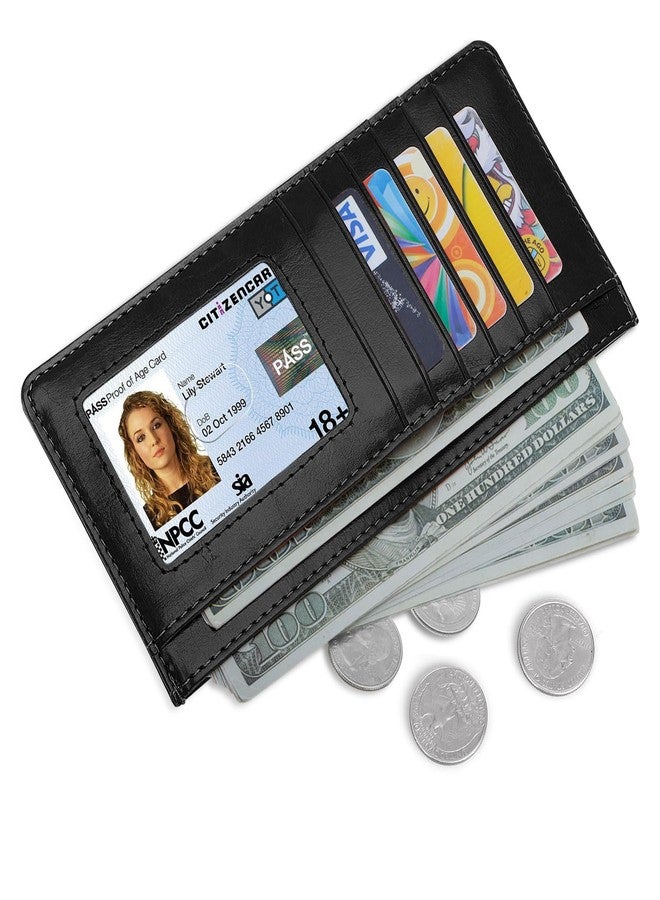 XEYOU Women Slim Rfid Blocking Credit Card Case Holder Wallet Zip ID Case Wallet Small Compact Leather Wallet Coin Purse - Image 4