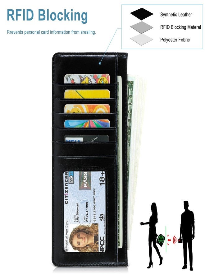 XEYOU Women Slim Rfid Blocking Credit Card Case Holder Wallet Zip ID Case Wallet Small Compact Leather Wallet Coin Purse - Image 3