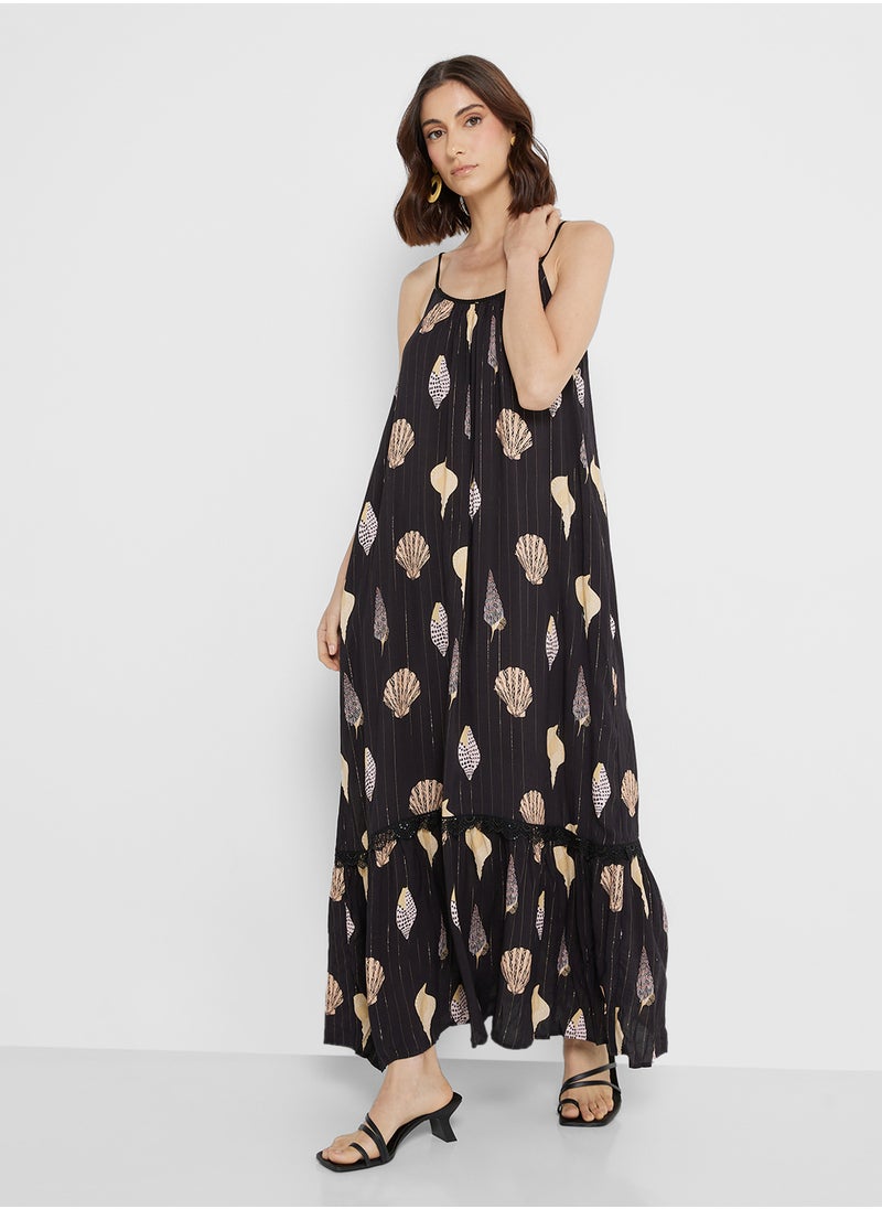 Never fully Dressed - Strappy Printed Dress - Image 1