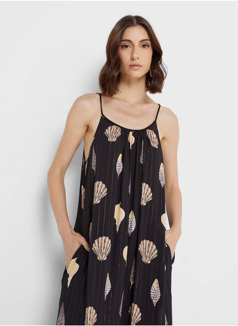 Never fully Dressed - Strappy Printed Dress - Image 1