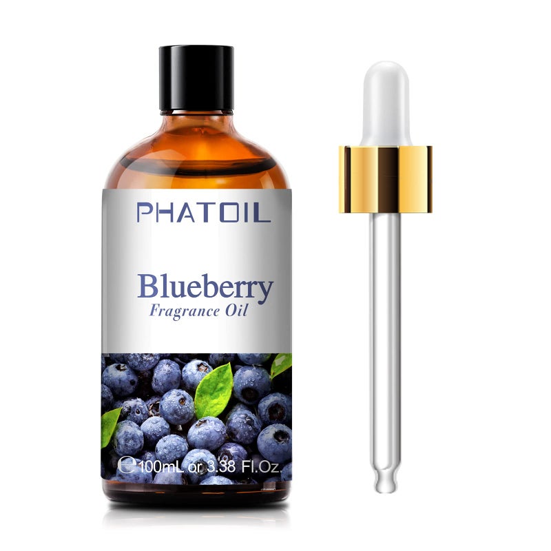 PHATOIL 3.38FL.OZ Blueberry Fragrance Oils for Aromatherapy, Essential Oils for Diffusers for Home, Perfect for Diffuser, Yoga, Skin Care, DIY Candle and Soap Making - 100ml - Image 1
