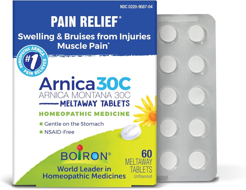 Boiron Boiron Arnica 30C Tablets for Pain Relief from Muscle Pain, Joint Soreness, Swelling from Injury or Bruises - 60 Count 