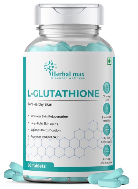 Herbal max L- Gluthathione For Shining and Lightning Skin -100 mg 60 Tablets