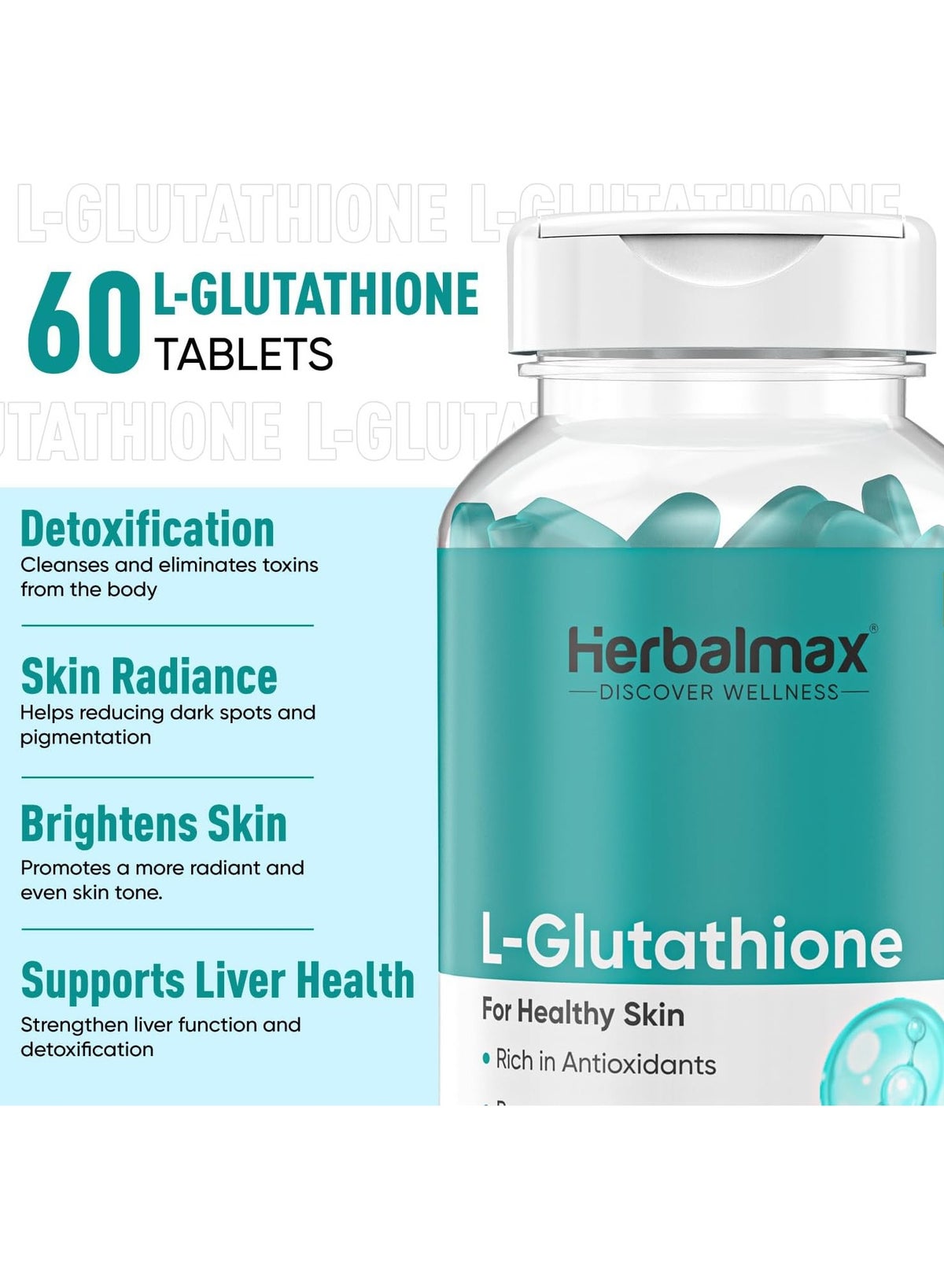 l glutathione فوائد تسوق هيربال ماكس وهيربل ماكس إل - جلوتاثيون للبشرة الفاتحة والمشرقة Size:1000mg / 120 Tablets brightening gel cream Amazon.com: LEMONA Official Kyul detoxification capacity and protection