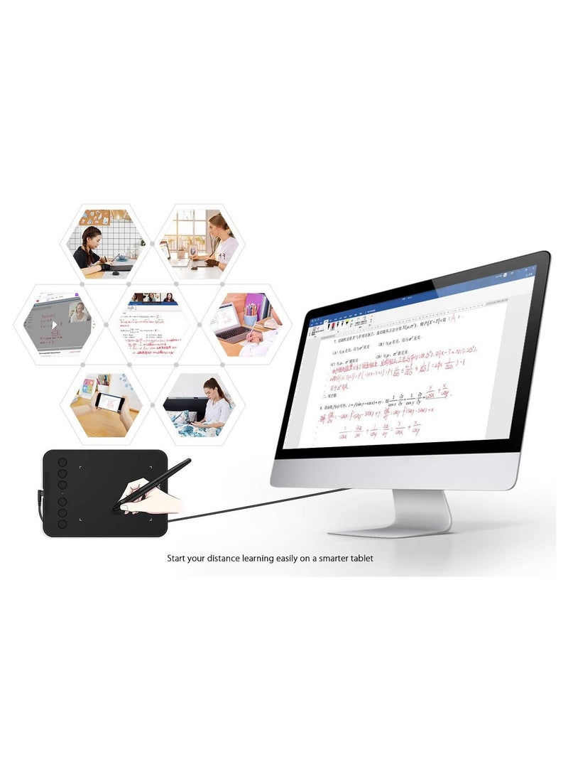 XP-PEN - Deco mini4 Drawing Tablet  Graphic Tablet Pen Tablet with 8192 Levels Pressure, 4 x 3 inch Artist Tablet 6 Shortcut Keys for Student E-Learning and Online Teaching Compatible with Chromebook - Image 1