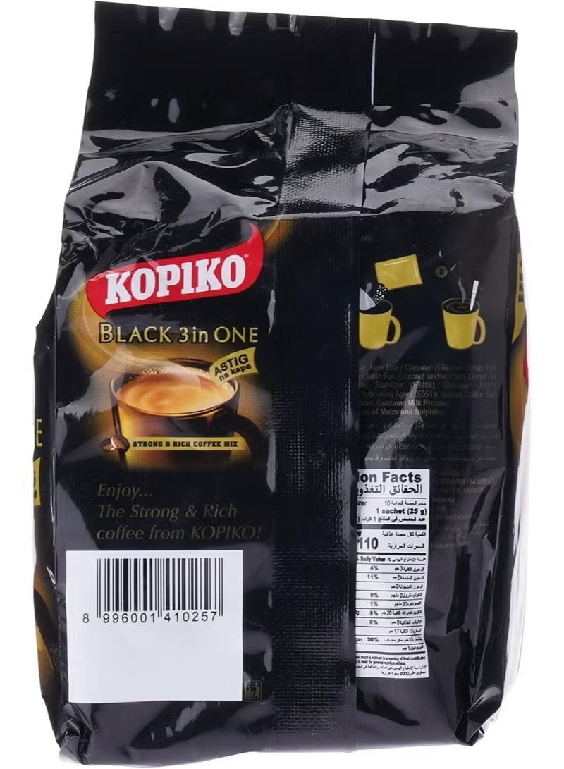 Kopiko Black 3-in-1 Instant Coffee, Strong & Rich, 10 Sachets x 25g - Image 3
