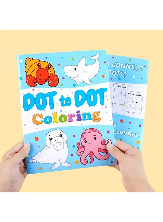 Animal Dot to Dot Book for Kids Ages 3 8 Connect the Dots Puzzles and Coloring Pages - Image 1