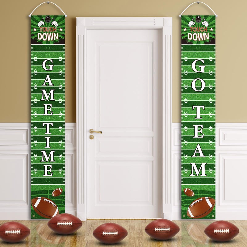 Batiyeer Football Birthday Party Decorations Sign Banner Football Bowl Sports Fan Supplies Themed Boy Porch Favors Photo Booth Props Wall Hanging(Game Theme) - Image 1