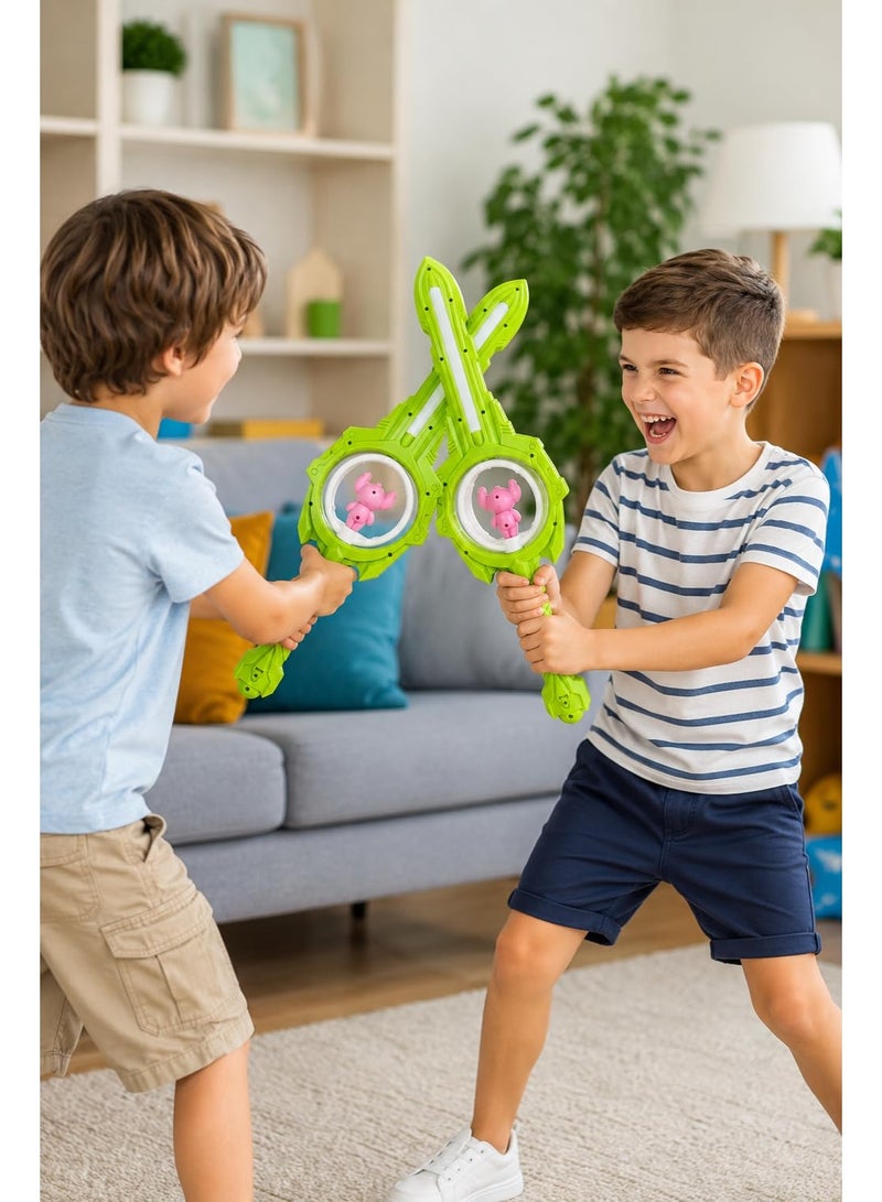 vGRASSP LED Light Up Toy Sword with Luminous Rotating Wheel, Flashing Light Sword for Kids, Interactive Role Play Toy, Colorful LED Glow Effects, Fun Outdoor & Indoor Adventure Toy for Boys and Girls, Durable Lightweight Plastic, Ideal Birthday Gift, 55 × 17 × 2 cm - Image 5