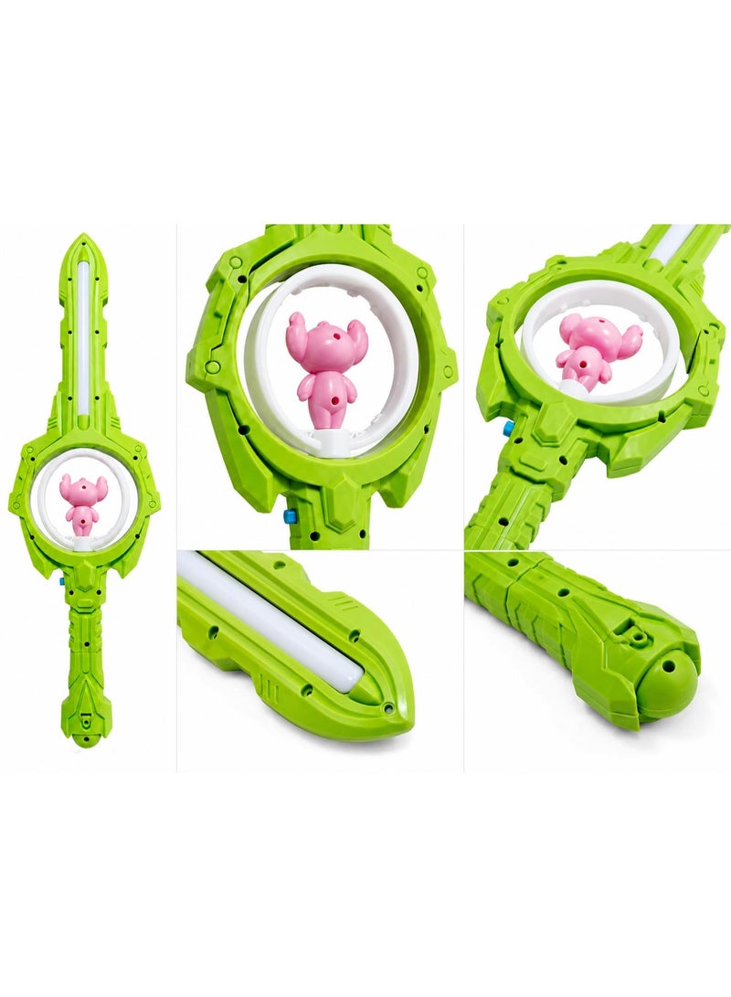 vGRASSP LED Light Up Toy Sword with Luminous Rotating Wheel, Flashing Light Sword for Kids, Interactive Role Play Toy, Colorful LED Glow Effects, Fun Outdoor & Indoor Adventure Toy for Boys and Girls, Durable Lightweight Plastic, Ideal Birthday Gift, 55 × 17 × 2 cm - Image 3
