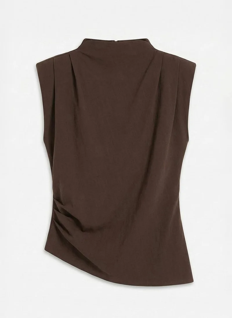 فيرو مودا Women's VMNADI Sleeveless Asymmetric Jersey Top