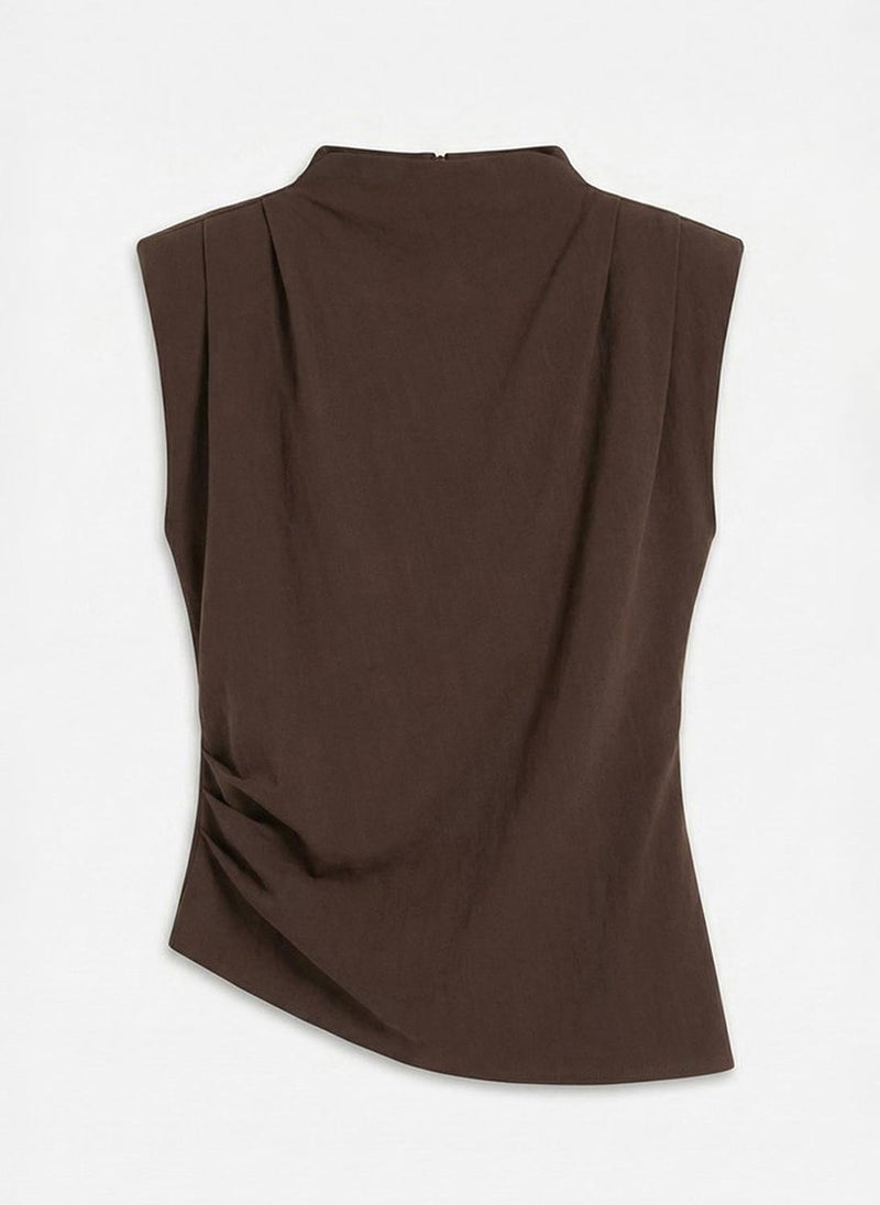 Women's VMNADI Sleeveless Asymmetric Jersey Top