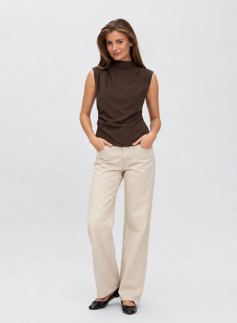 Vero Moda Women's VMNADI Sleeveless Asymmetric Jersey Top