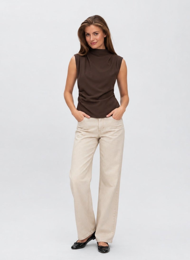 VERO MODA Women's VMNADI Sleeveless Asymmetric Jersey Top - Image 1