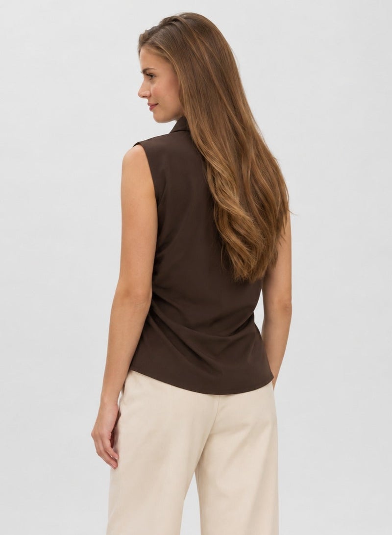 VERO MODA Women's VMNADI Sleeveless Asymmetric Jersey Top - Image 2