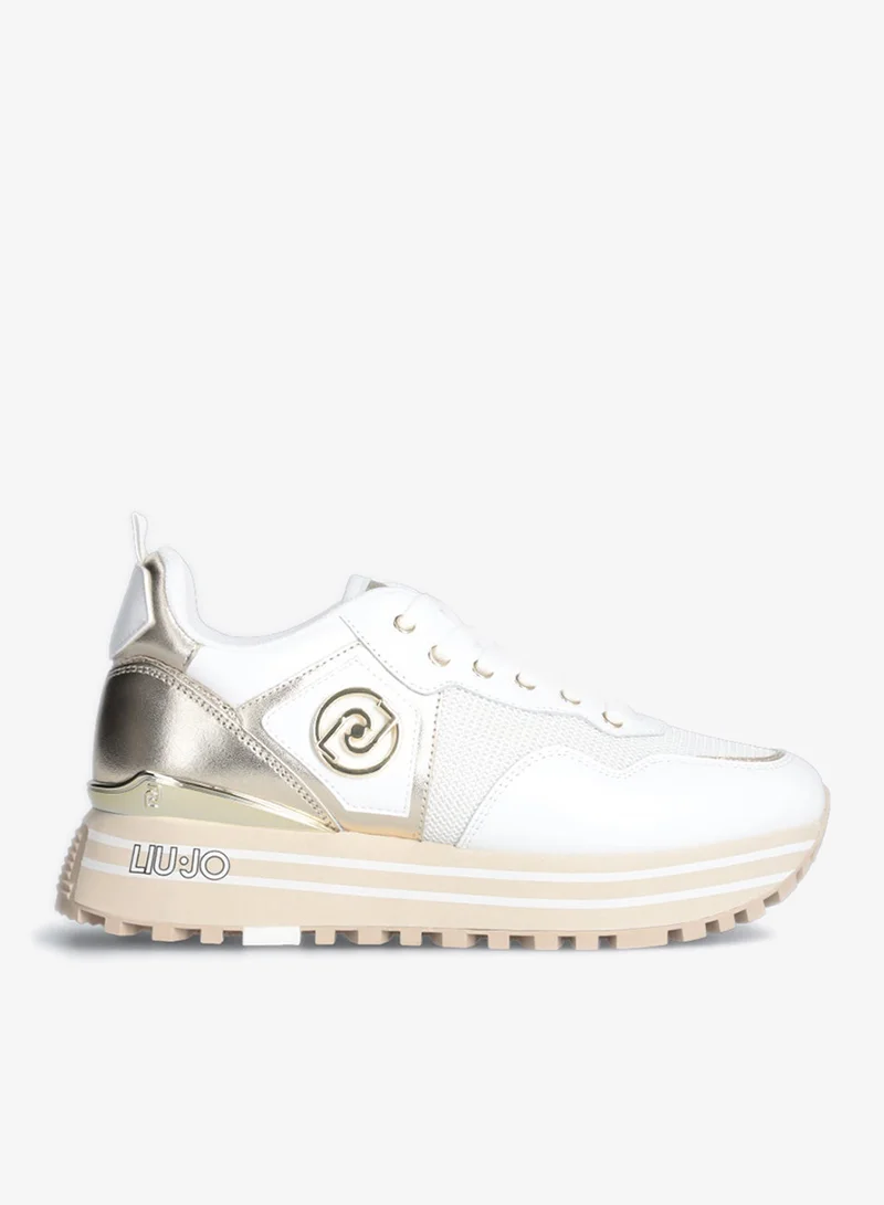 ليو جو أحذية رياضية جلدية وشبكية بمنصة