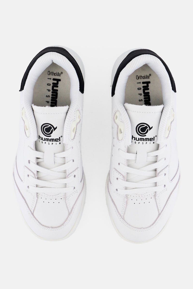 Hummel Kids Boy Top Spin Reach Lx E Lace Up Outdoor Shoes, White - Image 3