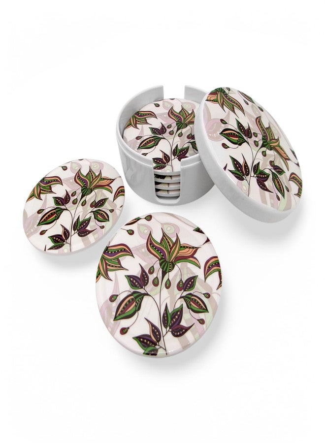 SUPERWARE | Food Grade Melamine | Coaster Set -Vercelli on White (8 Pcs.) | Serveware, Tableware, Stain Free, Glazed Finish - Image 3