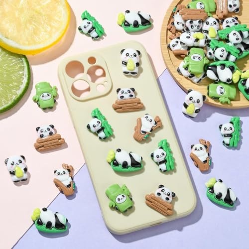 XFSAFDM 8pcs Panda Figurine, Cute Resin Panda Statue, Suitable for Kitchen, Office Whiteboard, Cabinets, and Dishwasher, Idea Home Decoration Gift - Image 5