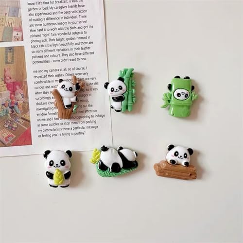 XFSAFDM 8pcs Panda Figurine, Cute Resin Panda Statue, Suitable for Kitchen, Office Whiteboard, Cabinets, and Dishwasher, Idea Home Decoration Gift - Image 4