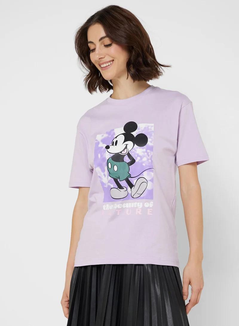 Disney Mickey Graphic Print T-Shirt