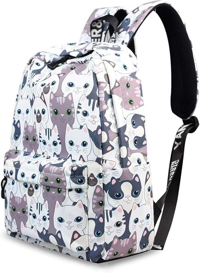 VELWORD Girls School Backpack Fashion Leisure Backpack for Women Teenager Boys Waterproof Bag School Bag Daypack with Laptop Compartment (OFF WHITE) - Image 4