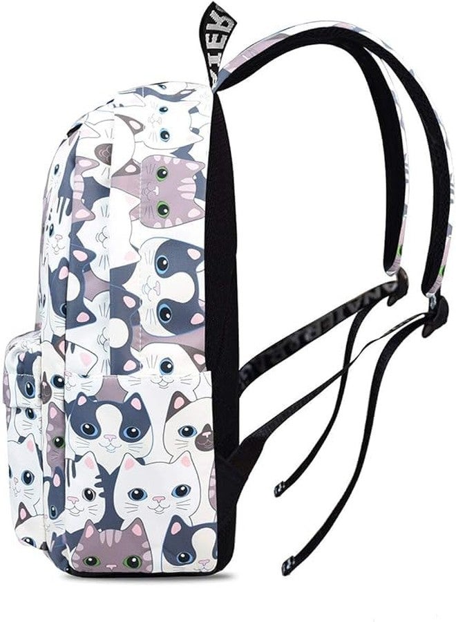 VELWORD Girls School Backpack Fashion Leisure Backpack for Women Teenager Boys Waterproof Bag School Bag Daypack with Laptop Compartment (OFF WHITE) - Image 3