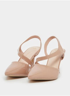 Styli Plain Pointed Toe Stiletto Heel Slingback Shoes  - Image 2
