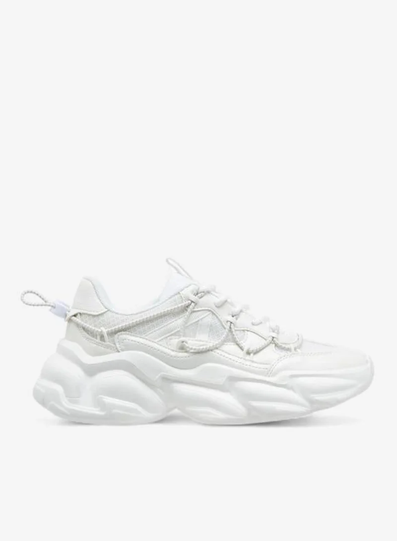 ميسي Panelled Chunky Sneakers With Lace-Up Closure