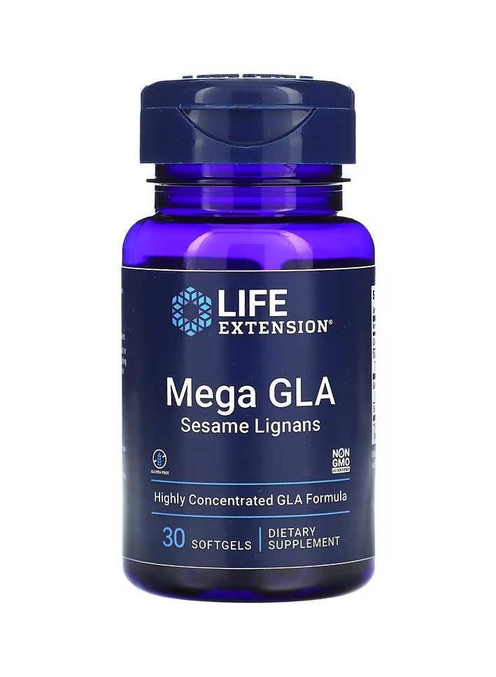 Life Extension Mega GLA Sesame Lignans 30 Softgels - Image 1