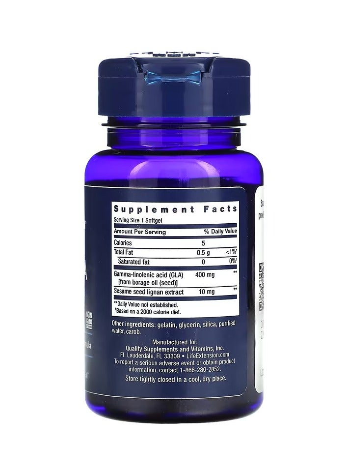 Life Extension Mega GLA Sesame Lignans 30 Softgels - Image 2